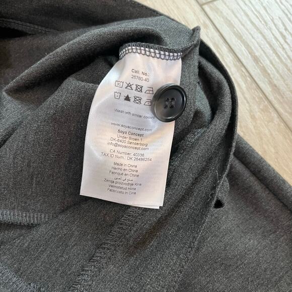 Soyaconcept Women’s Grey Wide Leg Pant Size 44 - Picture 7 of 11